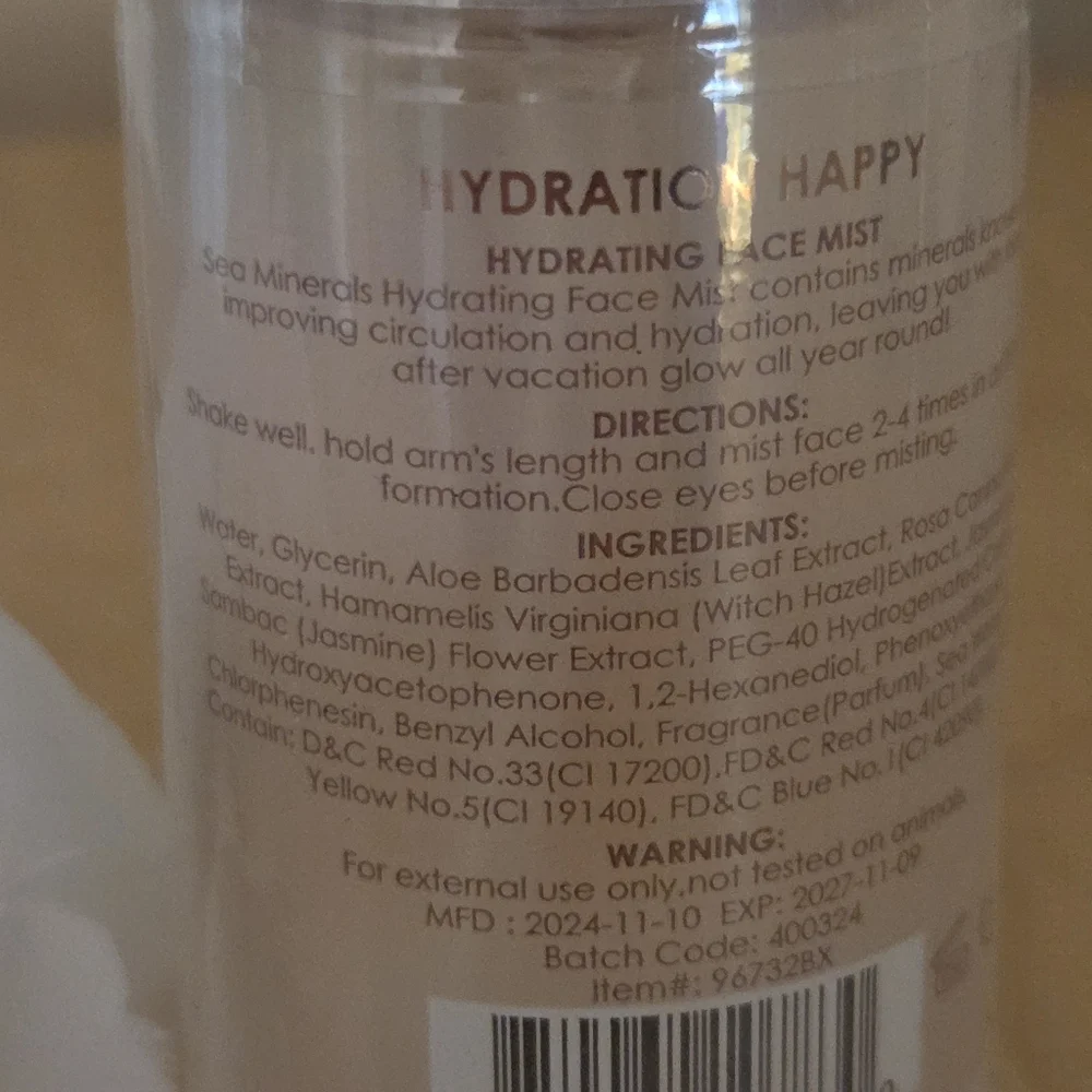 Manna Kadar Hydration Happy Sea Minerals Hydrating Face Mist NWT